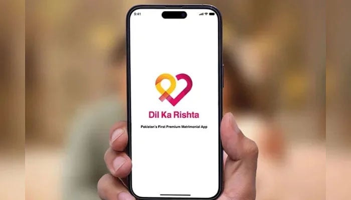 An image showing the logo of Dil Ka Rishta app on a smartphone screen. — Dil Ka Rishta