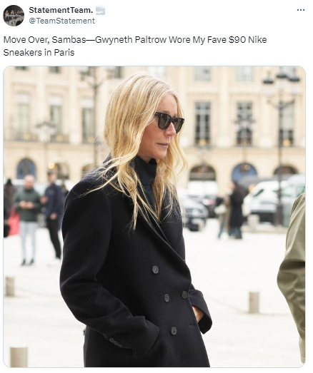 Gwyneth Paltrow steps out in formal style at Paris Fashion Week