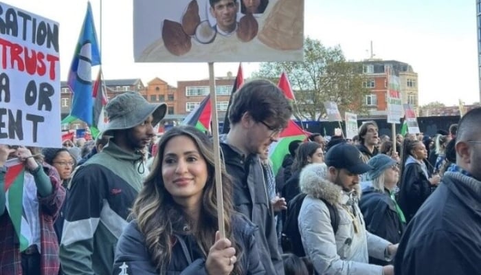 Marieha Hussain at a pro-Palestine protest in November 2023. — Metropolitan Police/ File