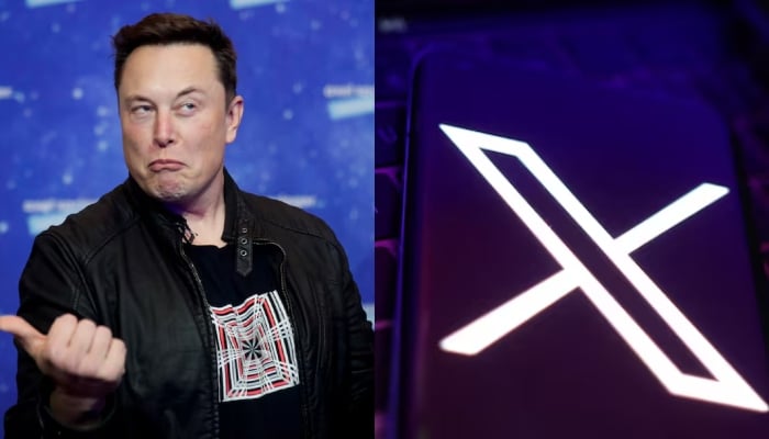 A combination of pictures showing CEO of Tesla and SpaceX and owner of X, Elon Musk (left) and the X logo displayed on a phone screen. — Reuters/Files