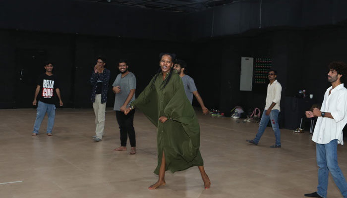 A theatre workshop by Hope Azeda from Rwanda featured at the World Culture Festival 2024 in Karachi on September 28, 2024. — Facebook/Arts Council of Pakistan Karachi