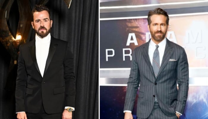 Photo: Justin Theroux copying idol Ryan Reynolds: Source