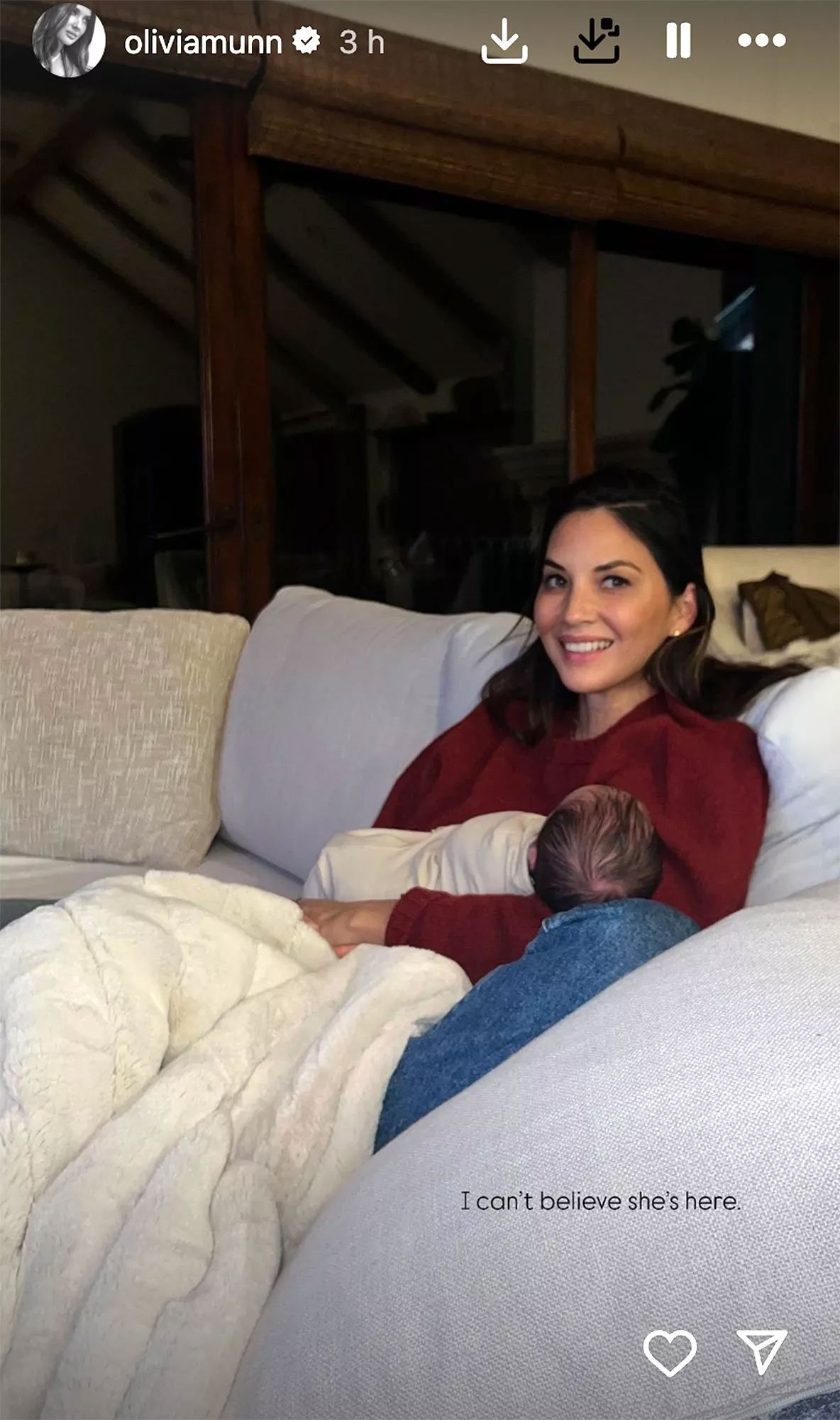 Olivia Munn continues to share glimpses of newborn baby