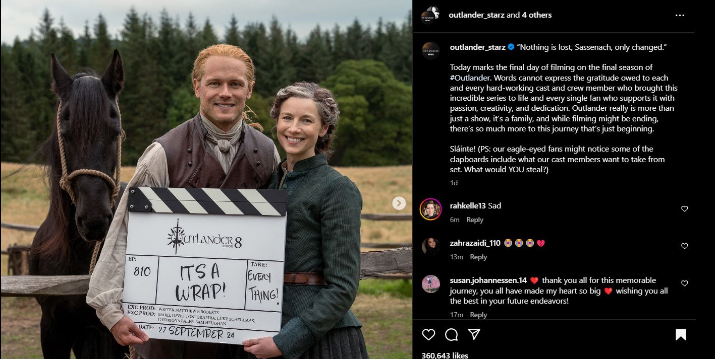 Outlander announces major update about last season: Its wrap