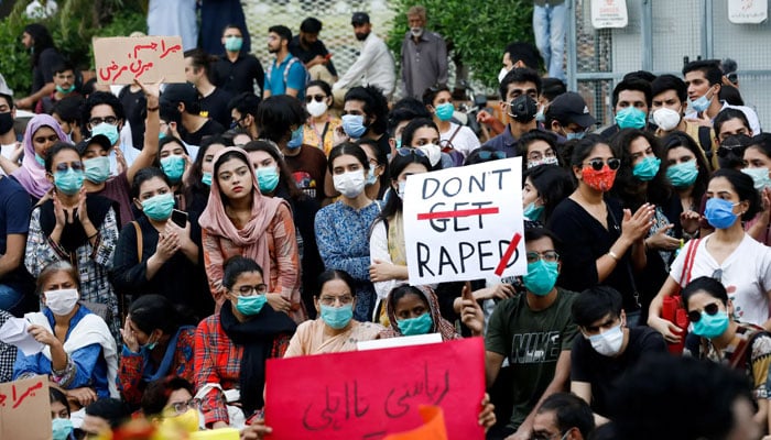 A protest condemning violence against women and girls in September. — Reuters/File