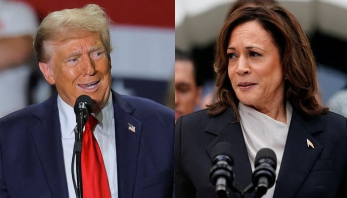 A combination of pictures showing former US president and Republican presidential candidate Donald Trump (left) and Vice President Kamala Harris and Democratic presidential candidate Kamala Harris. — Reuters/Files