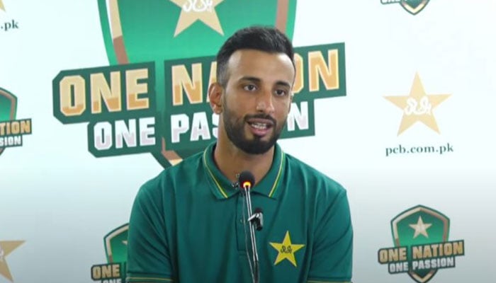 Pakistan Test captain Shan Masood speaks during a press conference on September 30, 2024. — Screengrab via YouTube/@pakistancricket