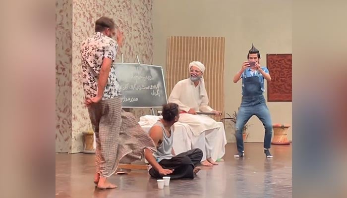 The picture shows actors playing in Taleem-e-Balighan 2.0 at Arts Council Pakistan in Karachi on October 1, 2024. — Instagram/acpkhiofficial