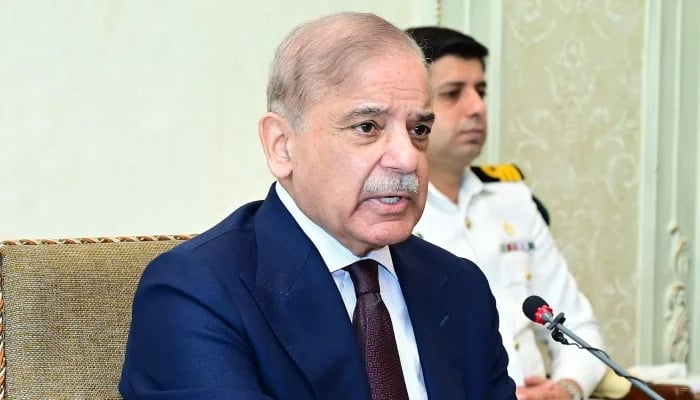 PM Shehbaz Sharif presides a meeting in Islamabad on April 3, 2024. — Facebook/Mian Shehbaz Sharif