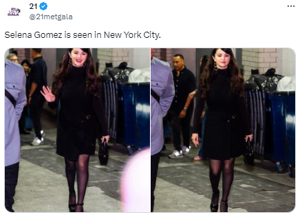 Selena Gomez appeared in two show-stopping looks during busy day in NYC