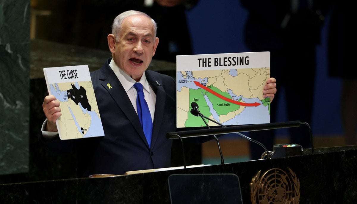 Israels Prime Minister Benjamin Netanyahu addresses the 79th United Nations General Assembly at U.N. headquarters in New York, US, September 27, 2024. — Reuters