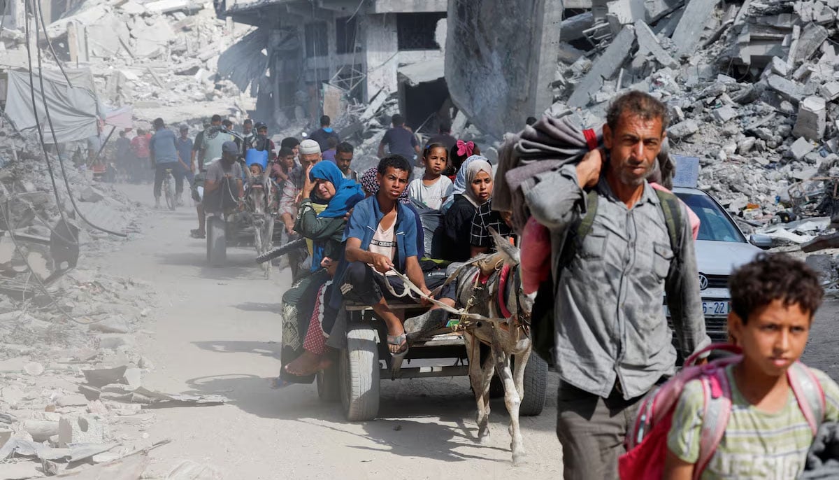 Palestinians return to neighbourhoods on the eastern side of Khan Younis after Israeli forces pulled out from the area in July. — Reuters/File