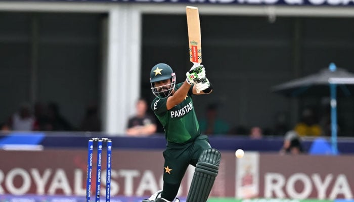 Babar Azam bats during a match. — AFP/File