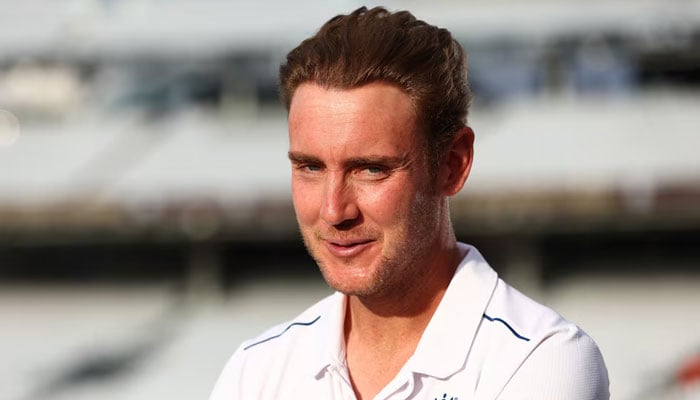 Former England Test cricketer Stuart Broad speaks to reporters at the end of play on day 3 of Ashess fifth Test against Australia at The Oval in London, Britain on July 29, 2023. — Reuters