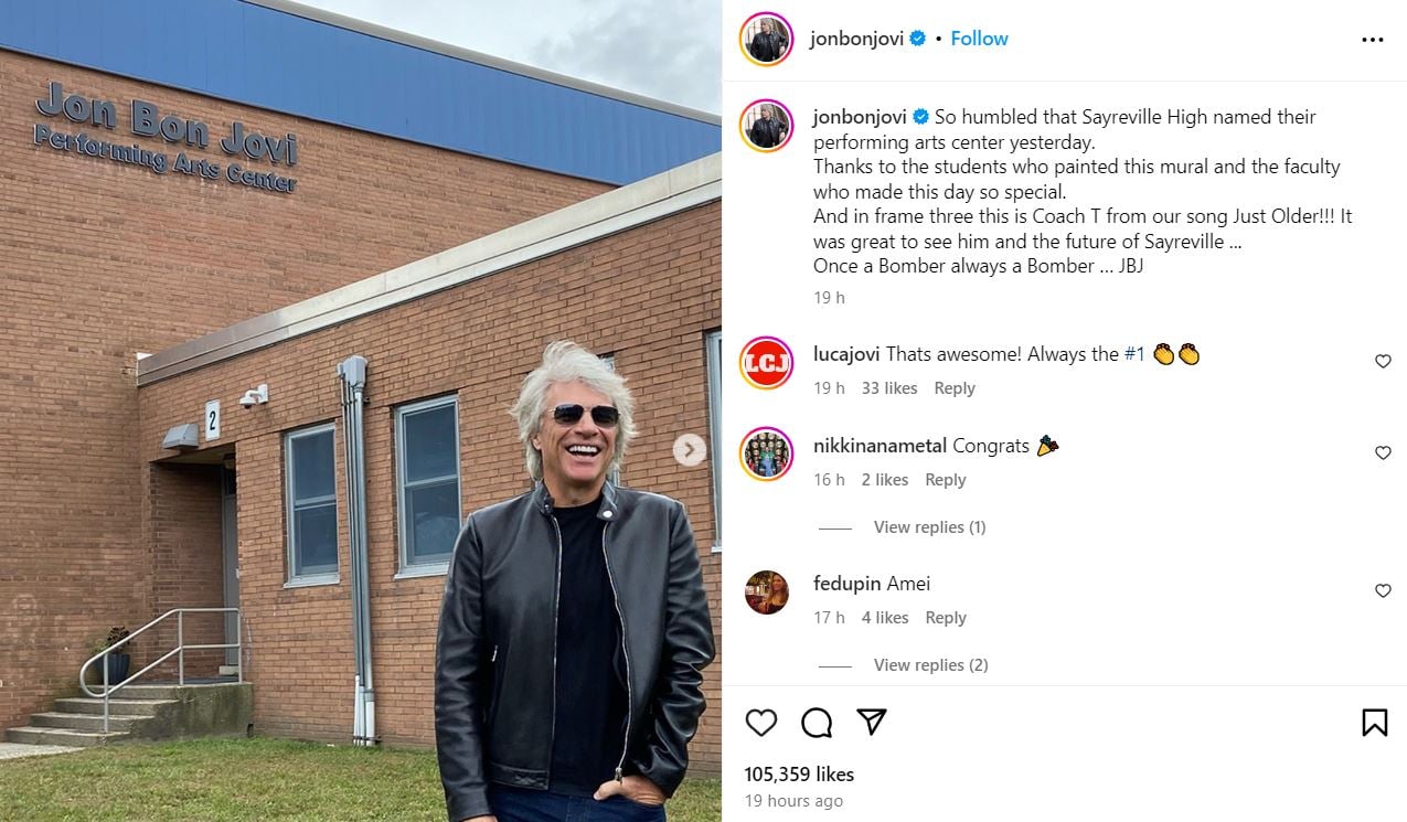 Jon Bon Jovi makes it to his high school Hall of Fame class