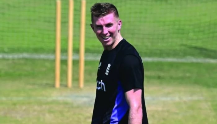 Zak Crawley attends a practice session at the Multan Cricket Stadium in Multan on October 4, 2024. —AFP