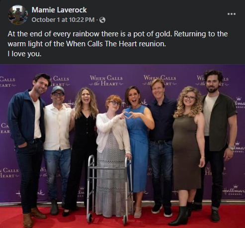 Mamie Laverock marks When Calls The Heart reunion post balcony fall recovery