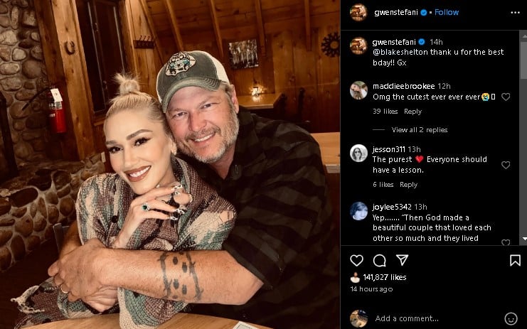 Gwen Stefani celebrated her 55th birthday with Blake Shelton on October 3