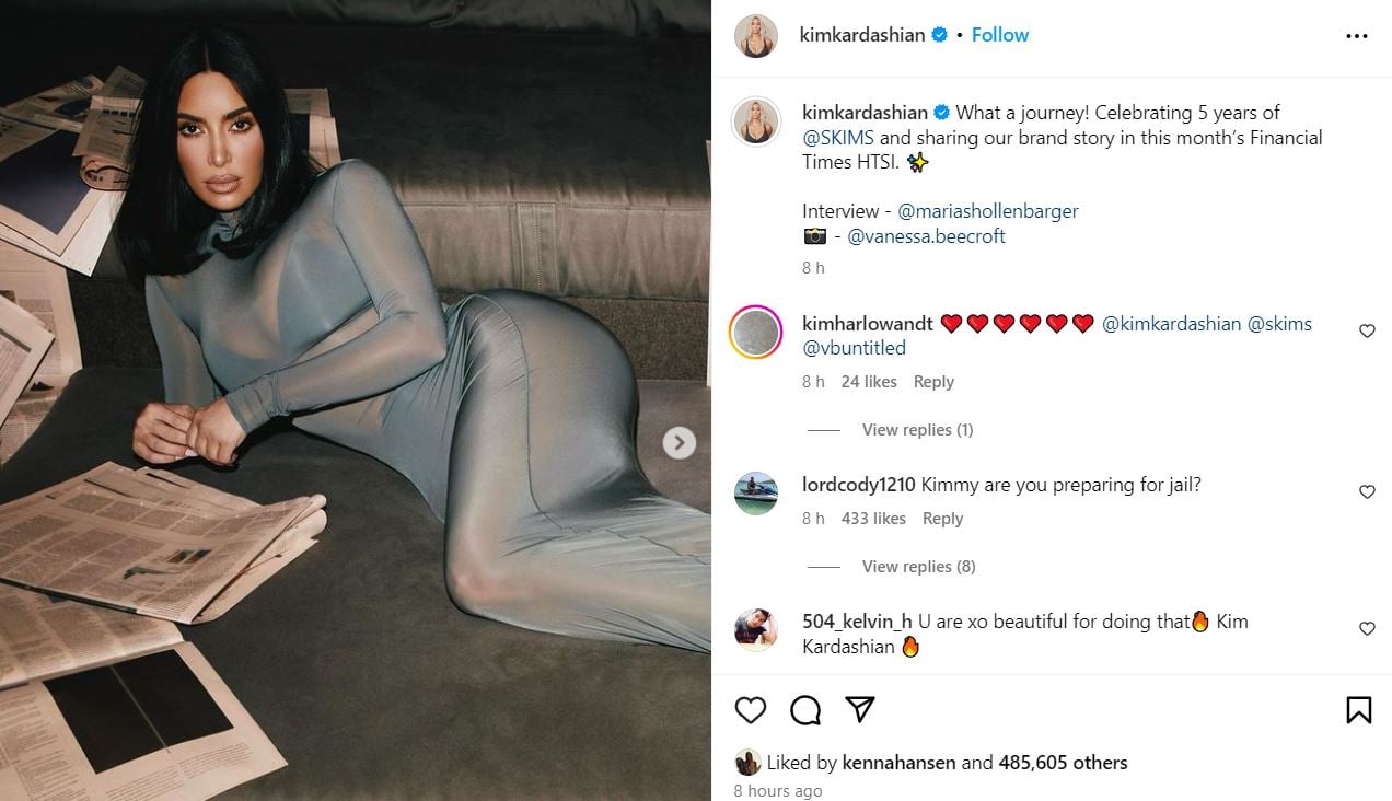 Kim Kardashian marks major milestone with billion dollar clothing brand