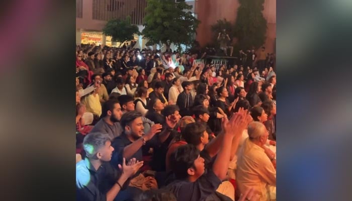 Audience can be seen clapping at the Arts Council of Pakistan in Karachi on October 6, 2024. — Instagram/@acpkhiofficial