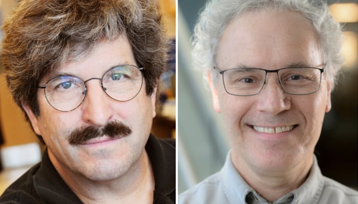 Harvard Medical School professor and an investigator at the Massachusetts General Hospital Gary Ruvkun (L) and UMass Chan Medical School Professor Victor Ambros, winners of Nobel Prize in Physiology or Medicine for the discovery of microRNA. — Reuters/File