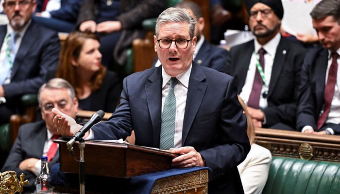 Britains Prime Minister Keir Starmer delivers a ministerial statement at the House of Commons, in London, Britain, October 7, 2024. — Reuters