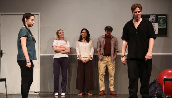 Theatre actors perform the 90-minute-long play at the ACPs Auditorium 1 on day 14th of the World Culture Festival. — Facebook/Arts Council of Pakistan Karachi