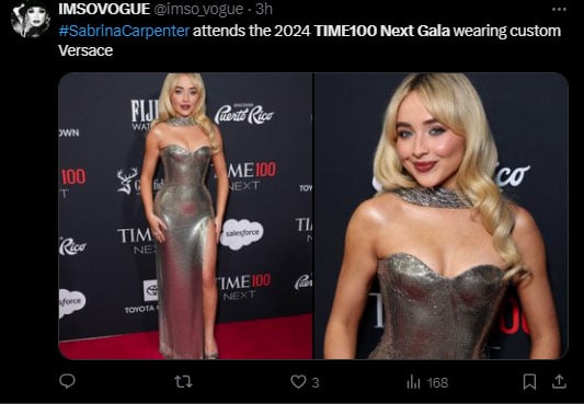 Sabrina Carpenter made a shimmering style statement at the 2024 Time 100 Next Gala