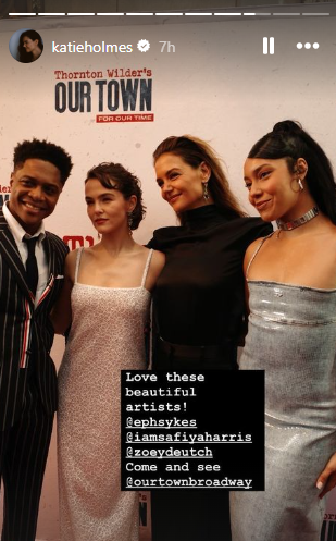 Katie Holmes turns heads at opening night of Our Town Broadway revival