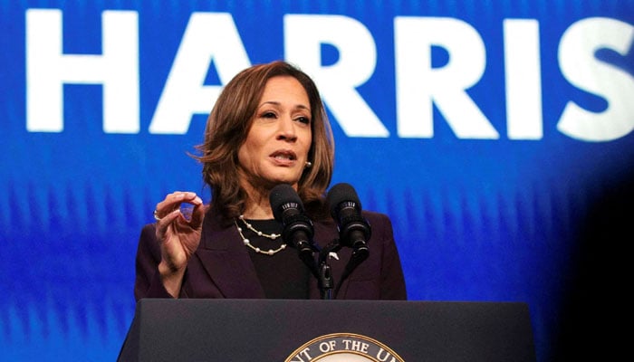 US Vice President Kamala Harris delivers the keynote speech at the American Federation of Teachers 88th national convention in Houston, Texas, US July 25, 2024. — Reuters