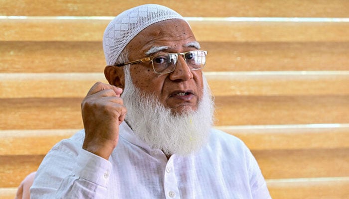 In this photograph taken on October 6, 2024, Shafiqur Rahman, a leader of Bangladesh’s Jamaat-e-Islami party, speaks during an interview with AFP at his office in Dhaka. — AFP