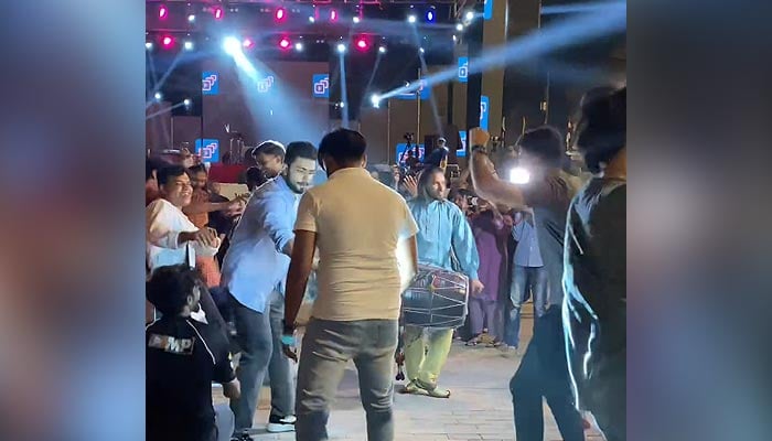 People dancing at the ongoing World Culture Festival at the Arts Council of Pakistan (APC) in Karachi on October 12, 2024. — Instagram/@acpkhiofficial