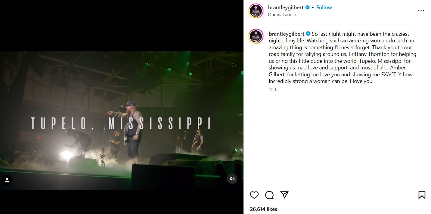 Brantley Gilbert provides insights into birth of baby boy: craziest night