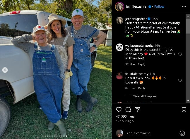 Jennifer Garner treats fans to hilarious farming encounters on national farmers day