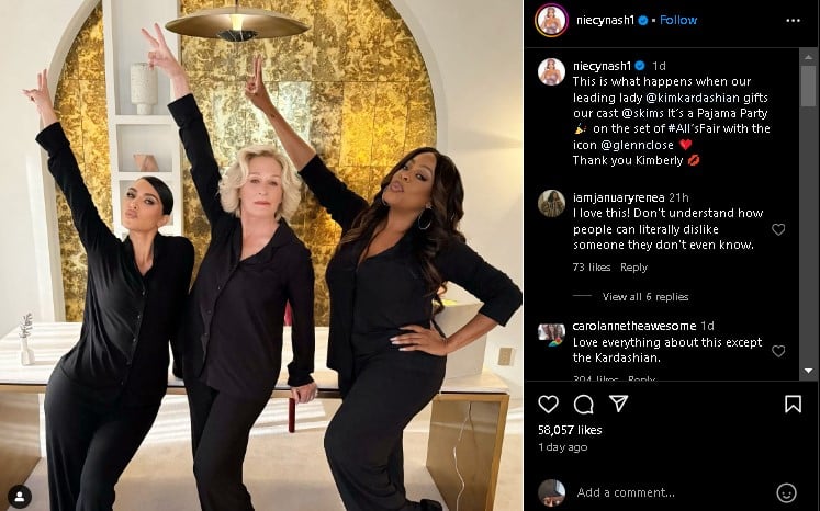 Kim Kardashian treats Alls Fair co-stars Niecy Nash, Glen Close to special gift