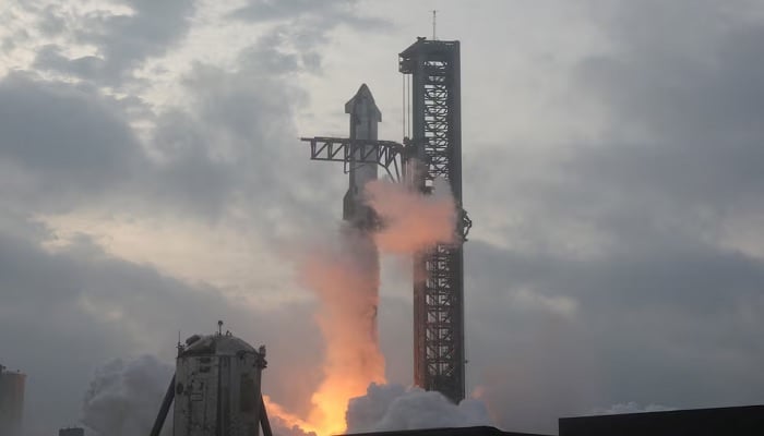 SpaceXs next-generation Starship spacecraft atop its powerful Super Heavy rocket lifts off on its third launch from the companys Boca Chica launchpad on an uncrewed test flight, near Brownsville, Texas, US March 14, 2024.— Reuters