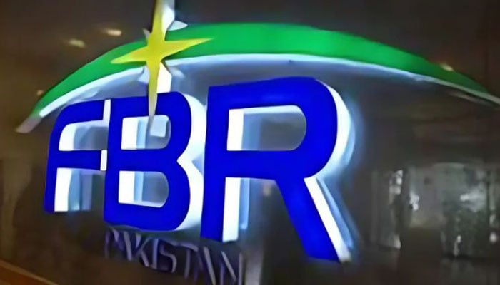 The logo of FBR is placed in the boards headquarters in Islamabad. — FBR website