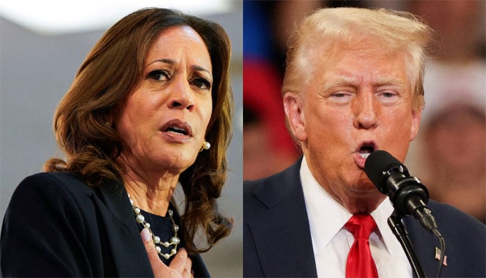 Vice president Kamala Harris (L) and former president Donald Trump —Reuters/File