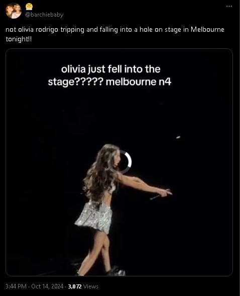 Olivia Rodrigo leaves fans concern after dramatic stage fall