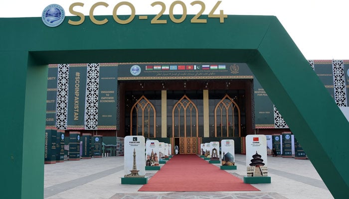 A view of media facilitation centre at Pak-China Friendship Centre ahead of Shanghai Cooperation Organisation (SCO) Summit 2024 in Islamabad on October 14, 2024. — Online