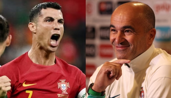 A combination of images showing Portuguese football legend Cristiano Ronaldo (left) and Portugal boss  Roberto Martinez. — Reuters/Files