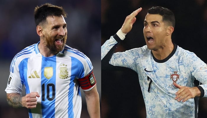 A combination of images shows Argentinas Lionel Messi (left) and Portugals Cristiano Ronaldo. — Reuters/Files