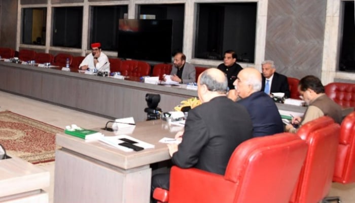 Chairman Special Committee Syed Khursheed Shah presiding over the meeting of the special committee at the Parliament House on September 9, 2024. —X/ @NA_Committees