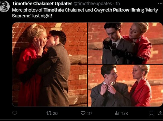 Gwyneth Paltrow was snapped locking lips with Kylie Jenners boyfriend Timothee Chalamet