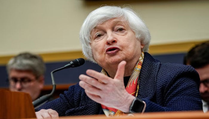 US Treasury Secretary Janet Yellen testifies before the House Financial Services Committee regarding the department's annual report on the international financial system, on Capitol Hill in Washington, US, July 9, 2024. — Reuters