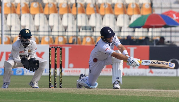 An England batter in action during second Test against Pakistan at the Multan Cricket Stadium, Multan, on October 18, 2024. — Reuters