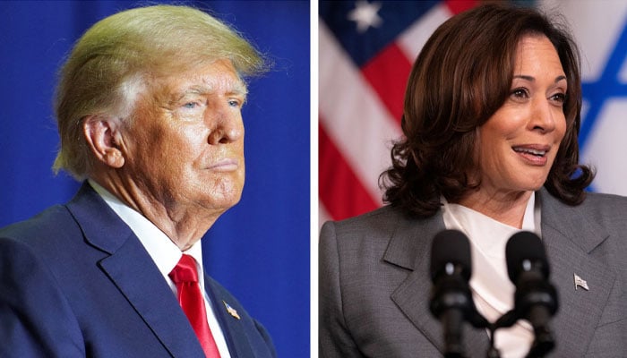 The combined images show the former US president Donald Trump (left) and US Vice President Kamala Harris (right) — Reuters/File.