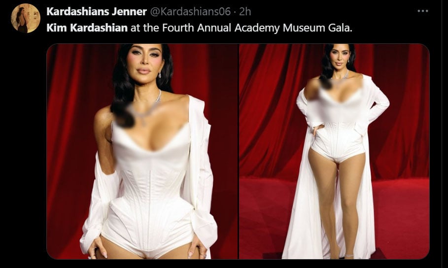 Kim Kardashian attended the Fourth Annual Academy Museum Gala in Los Angeles