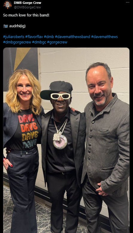 Julia Roberts attended Rock & Roll Hall Of Fame induction ceremony to support Dave Matthews