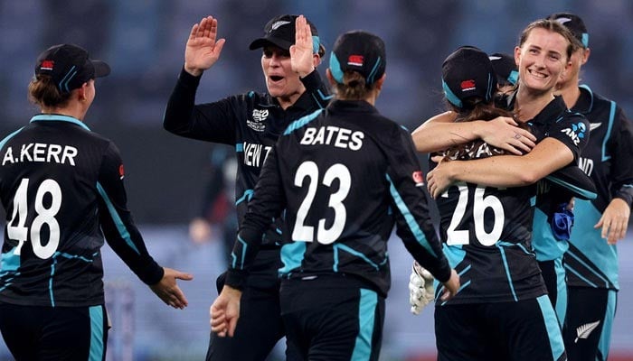 The New Zealand women cricket team celebrating winning the final of the ICC Womens T20 World Cup 2024 against South Africa on Oct 20, 2024. — Facebook/White Ferns